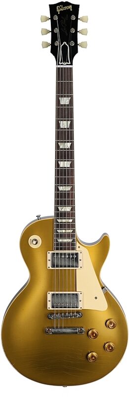 Gibson Custom 1957 Les Paul Goldtop Murphy Lab Light Aged Electric Guitar (with Case), Double Gold with Dark Back, Full Straight Front