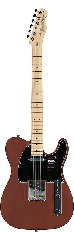 Fender Limited Edition American Performer Telecaster Electric Guitar, with Maple Fingerboard, Sassafras, Mocha, Full Straight Front
