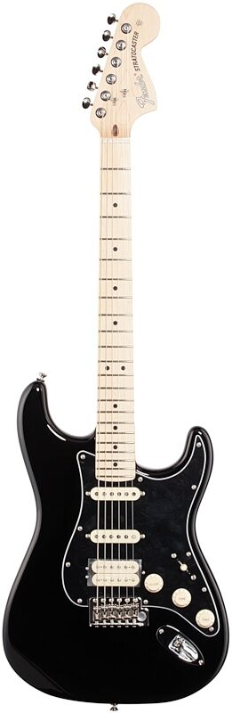 Fender American Performer Stratocaster HSS Electric Guitar, Maple Fingerboard (with Gig Bag), Black, USED, Blemished, Full Straight Front