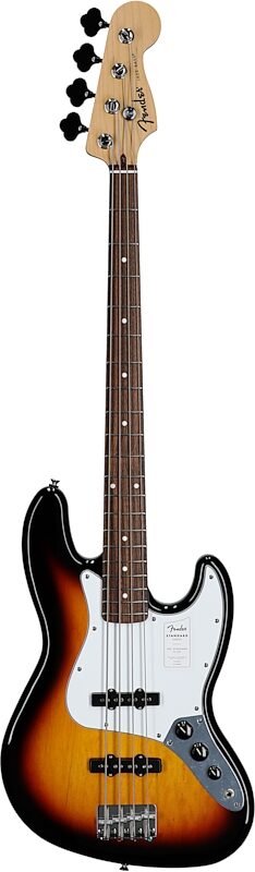 Fender Standard Jazz Bass Guitar, Laurel Fingerboard, 3-Color Sunburst, Full Straight Front