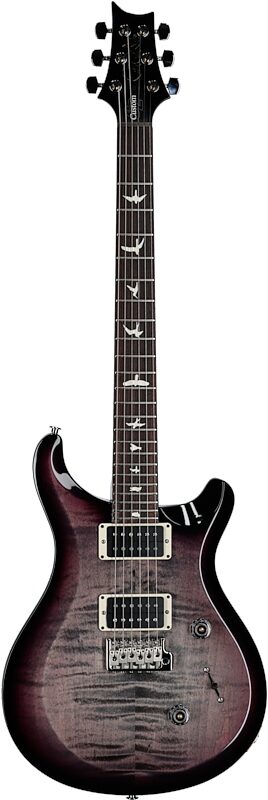 PRS Paul Reed Smith S2 Custom Color 24 Electric Guitar (with Gig Bag), Faded Gray Black Purple Smokeburst, Full Straight Front