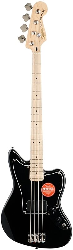 Squier Affinity Jaguar Bass H Electric Bass, Maple Fingerboard, Black, Full Straight Front