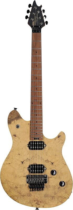EVH Eddie Van Halen WG Wolfgang Standard Exotic Electric Guitar, with Maple Fingerboard, Laurel Burl Natural, Full Straight Front