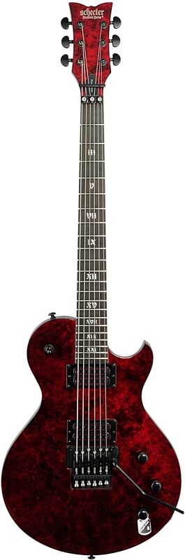 Schecter Solo II Apocalypse Electric Guitar, Red Reign, Floyd Rose Bridge, Full Straight Front