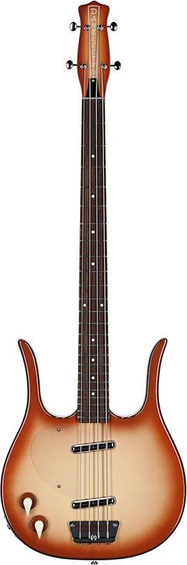 Danelectro Longhorn Short-Scale Electric Bass, Left-Handed, Copperburst, Full Straight Front