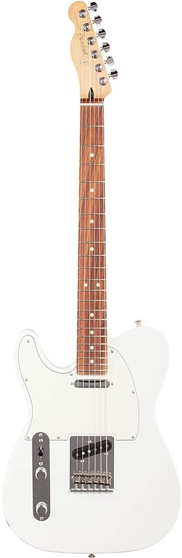 Fender Player Telecaster Pau Ferro Electric Guitar, Left-Handed, Polar White, Full Straight Front