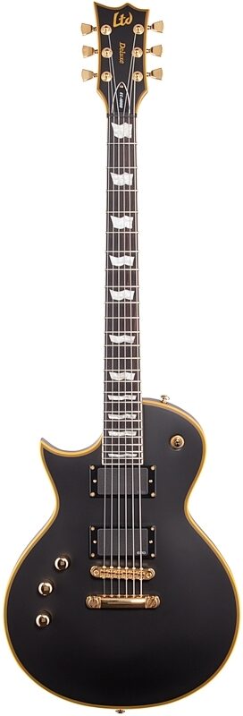 ESP LTD EC-1000 Electric Guitar, Left-Handed, Vintage Black, Full Straight Front