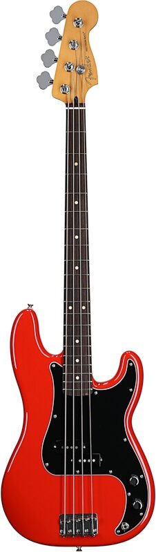 Fender Player II Precision Electric Bass, with Rosewood Fingerboard, Coral Red, Full Straight Front