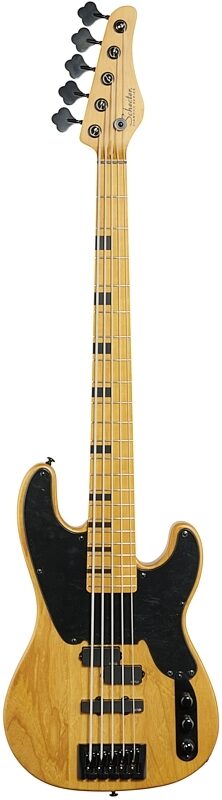 Schecter Model-T Session 5 Electric Bass, Natural Satin, Full Straight Front