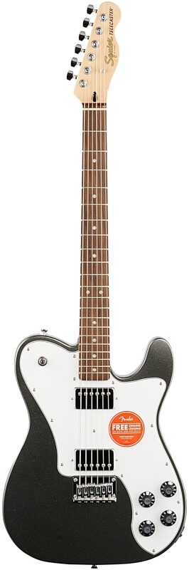 Squier Affinity Telecaster Deluxe Electric Guitar, Laurel Fingerboard, Charcoal Frost Metallic, Full Straight Front