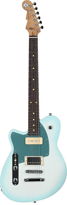 Reverend Double Agent OG Electric Guitar, Left-Handed, Chronic Blue Burst, Full Straight Front