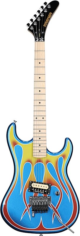 Kramer Baretta Custom Graphics Electric Guitar (with EVH D-Tuna and Gig Bag), Hot Rod, Custom Graphics, Full Straight Front
