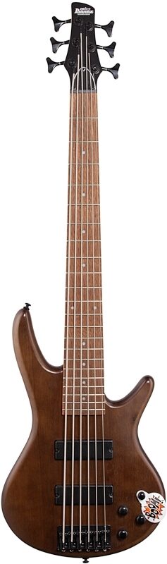 Ibanez GSR206 6-String Electric Bass, Walnut Flat, Full Straight Front
