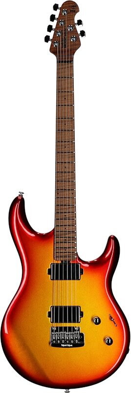 Ernie Ball Music Man Luke 4 HH Electric Guitar, Roasted Maple Fingerboard (with Case), Fireball, Full Straight Front