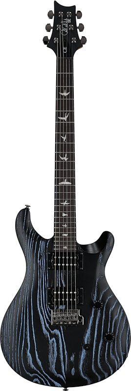 PRS SE Swamp Ash CE24 Sandblasted Limited Edition Electric Guitar (with Gig Bag), Sandblasted Blue, Full Straight Front