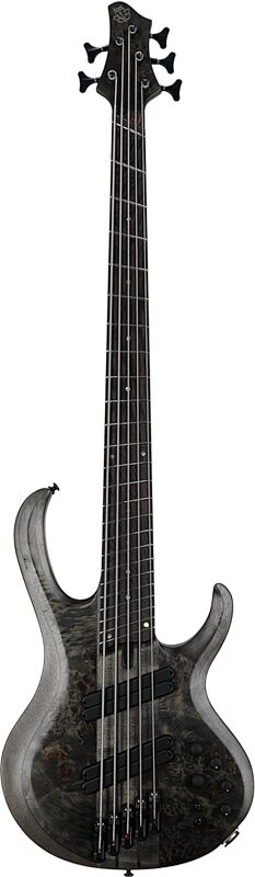 Ibanez BTB805MS Multi Scale Bass Guitar (with Case), Transparent Gray, Full Straight Front
