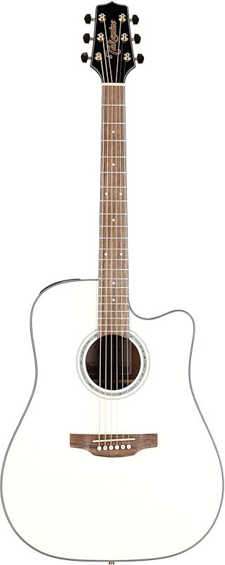 Takamine GD35CE Acoustic-Electric Guitar (with Gig Bag), Pearl White, Full Straight Front