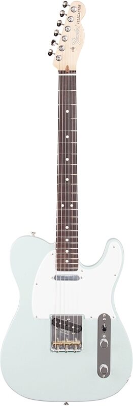 Fender American Performer Telecaster Electric Guitar, Rosewood Fingerboard (with Gig Bag), Satin Sonic Blue, Full Straight Front