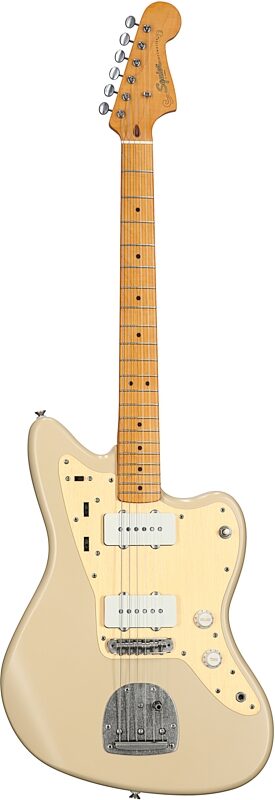 Squier 40th Anniversary Vintage Edition Jazzmaster Electric Guitar (Maple Fingerboard), Desert Sand, Full Straight Front