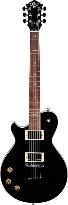 Michael Kelly Patriot Decree Standard Electric Guitar, Left Handed, Gloss Black, Full Straight Front