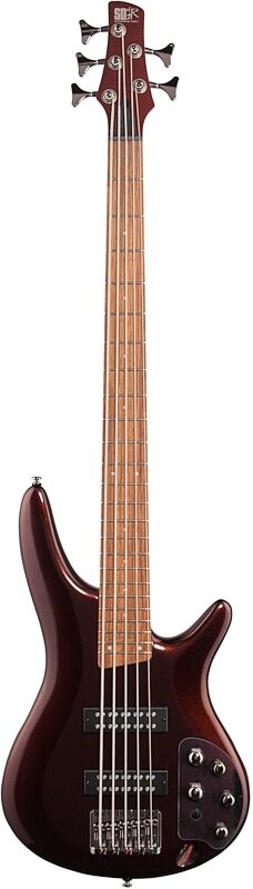 Ibanez SR305E Electric Bass, 5-String, Root Beer Metallic, Full Straight Front