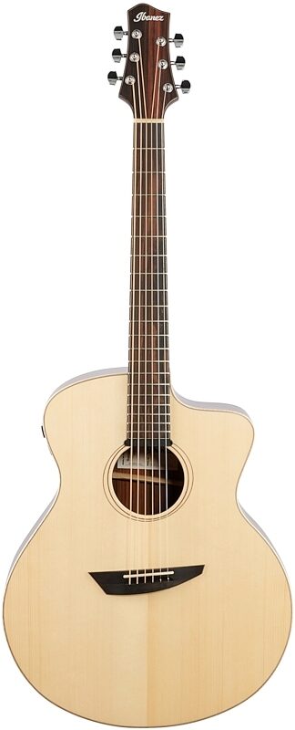 Ibanez PA300E Acoustic-Electric Guitar (with Gig Bag), Natural Satin, Full Straight Front