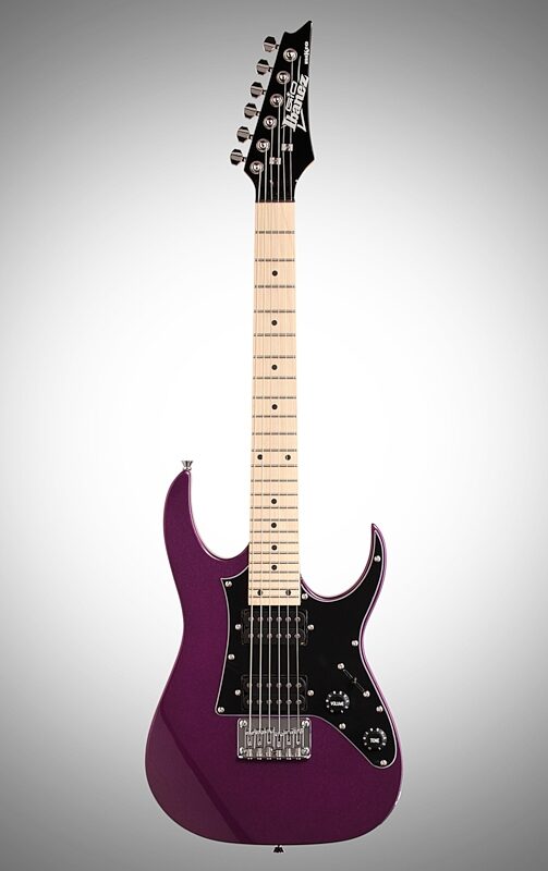 Ibanez GRGM21 GIO Mikro Electric Guitar, Metallic Purple, Full Straight Front