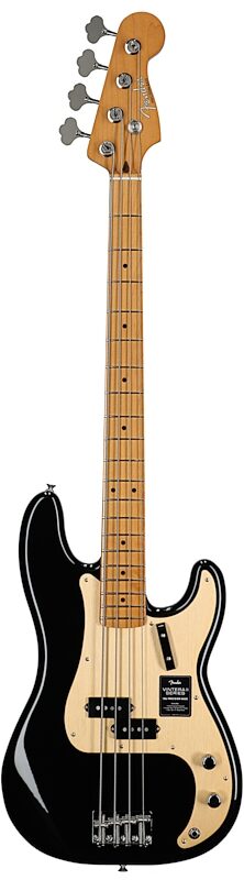 Fender Vintera II '50s Precision Electric Bass, Maple Fingerboard (with Gig Bag), Black, Full Straight Front