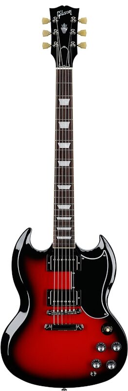 Gibson SG Standard '61 Custom Color Electric Guitar (with Case), Cardinal Red Burst, Full Straight Front