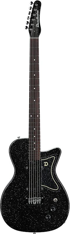 Danelectro '56 Baritone Electric Guitar, Black Metalflake, Full Straight Front