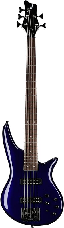 Jackson JS3V Spectra Electric Bass, 5-String, Indigo Blue, Full Straight Front