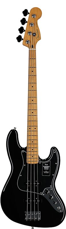 Fender Player II Jazz Electric Bass, with Maple Fingerboard, Black, Full Straight Front