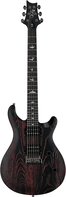 PRS SE Swamp Ash CE24 Sandblasted Limited Edition Electric Guitar (with Gig Bag), Sandblasted Red, Full Straight Front