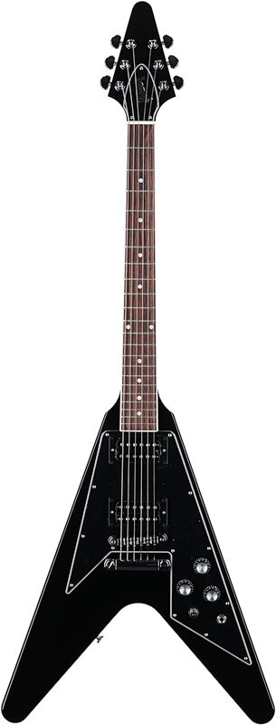 Gibson Limited Edition '70s Flying V Electric Guitar (with Case), Ebony, Blemished, Full Straight Front