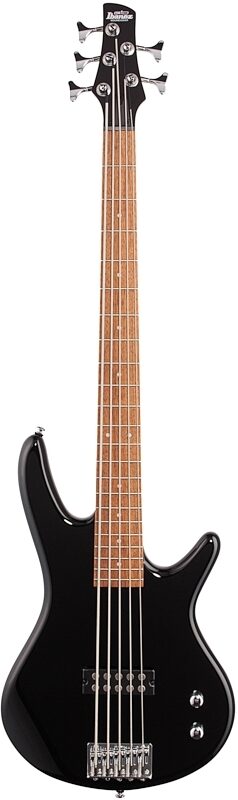 Ibanez GSR105EX 5-String Electric Bass, Black, Full Straight Front