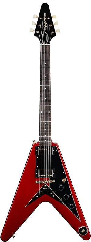 Epiphone Exclusive Flying V Electric Guitar, Ruby Red, Full Straight Front