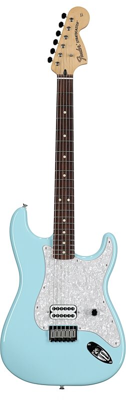 Fender Limited Edition Tom DeLonge Stratocaster (with Gig Bag), Daphne Blue, USED, Blemished, Full Straight Front