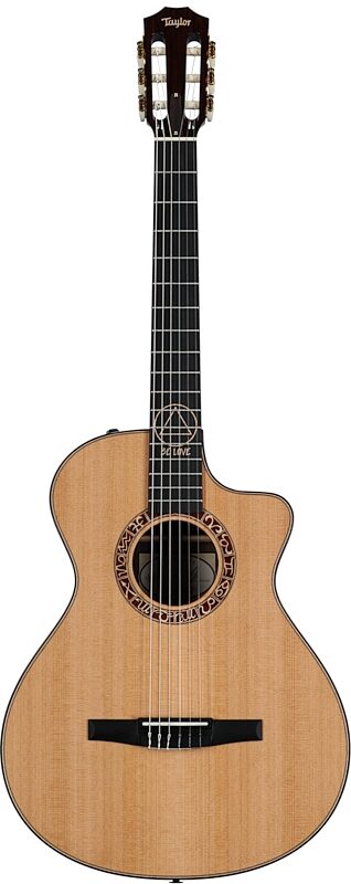Taylor Jason Mraz Signature Model Grand Concert Classical Acoustic-Electric Guitar (with Case), New, Full Straight Front