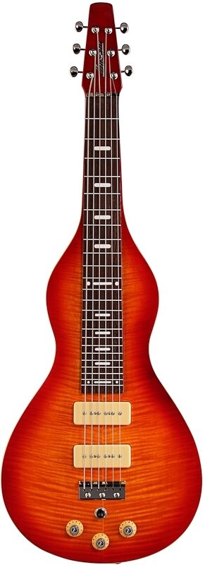 Vorson FLSL-200TS Lap Steel Guitar Pack, Cherry Sunburst, Full Straight Front