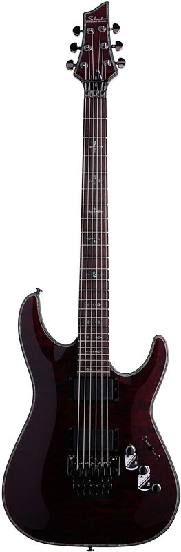 Schecter C-1 Hellraiser FR Electric Guitar with Floyd Rose, Black Cherry, Full Straight Front