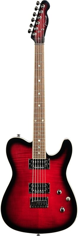 Fender Custom Telecaster FMT HH Electric Guitar, with Laurel Fingerboard, Black Cherry Burst, USED, Blemished, Full Straight Front