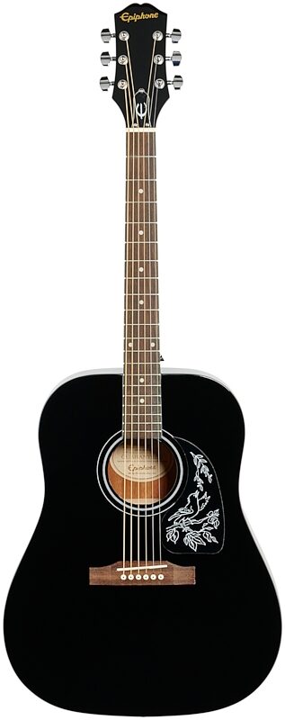 Epiphone Starling Dreadnought Acoustic Guitar, Ebony, Full Straight Front