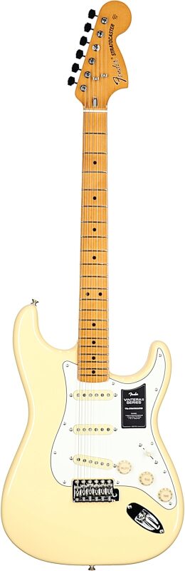 Fender Vintera II '70s Stratocaster Electric Guitar, Maple Fingerboard (with Gig Bag), Vintage White, Full Straight Front