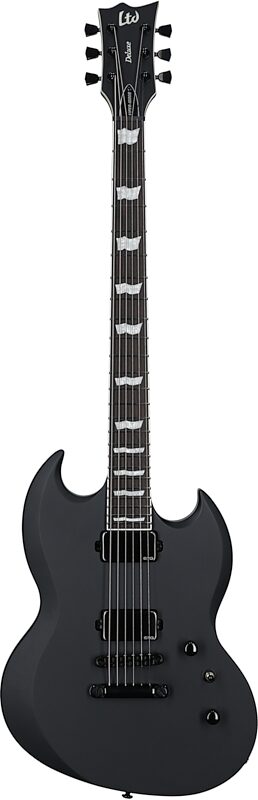 ESP LTD Viper 1000B Baritone Electric Guitar, Black, Full Straight Front