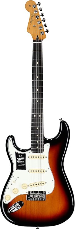 Fender Player II Stratocaster Electric Guitar, Left-Handed (with Rosewood Fingerboard), 3-Color Sunburst, Full Straight Front