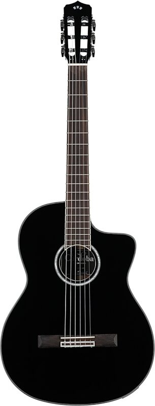 Cordoba Fusion 5 Nylon String Guitar, Black, Full Straight Front