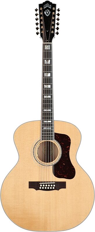 Guild F-512E Jumbo Maple Acoustic-Electric Guitar, 12-String (with Case), New, Full Straight Front