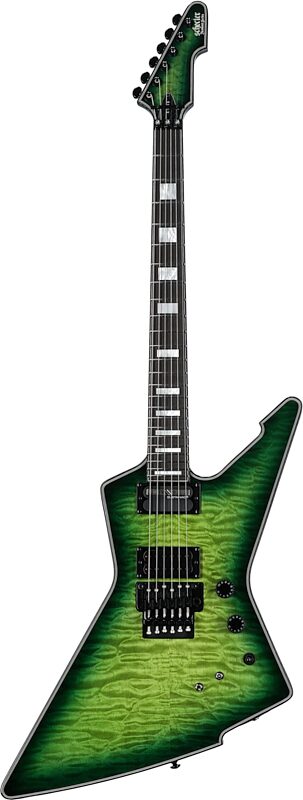 Schecter E-1 FR S Special Edition Electric Guitar, Green Burst, Full Straight Front