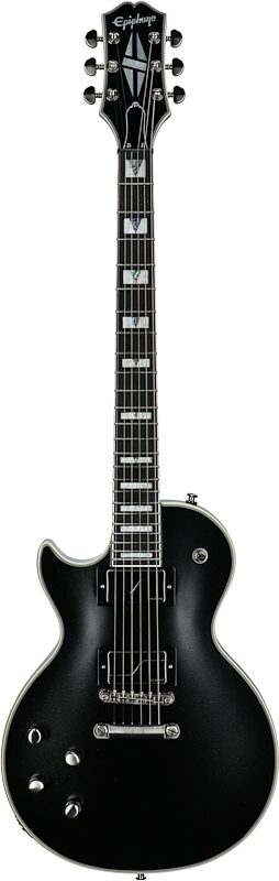 Epiphone Les Paul Prophecy Electric Guitar, Left Handed (with Gig Bag), Aged Jet Black Metallic, Full Straight Front