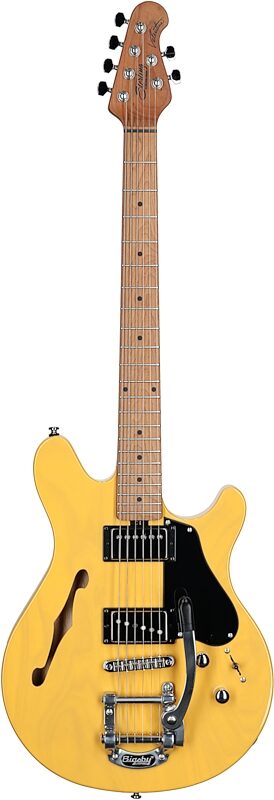 Sterling by Music Man James Valentine Chambered Bigsby Electric Guitar, Butterscotch, Full Straight Front